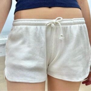 Brandy Melville White Drawstring Shorts